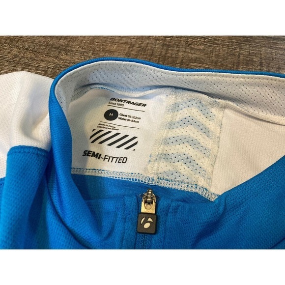 Bontrager Semi-Fitted Cycling Short Sleeve Shirt Profila Moisture Wicking Blue M - Picture 3 of 8